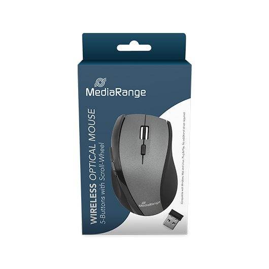 RATON OPTICO MEDIARANGE MROS203 WIRELESS BK GREY