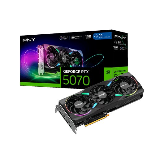 TARJETA GRAFICA PNY RTX 5070 12GB ARGB OVERCLOCKED