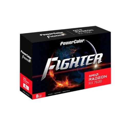 TARJETA GRAFICA POWERCOLOR RX 7600 8GB FIGHTER V2