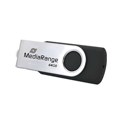 PENDRIVE 64GB USB 20 MEDIARANGE SILVER BLACK