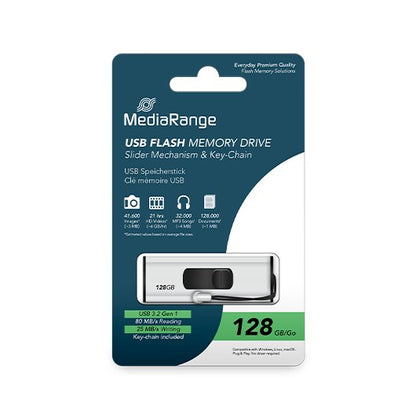 PENDRIVE 64GB USB 32 MEDIARANGE SILVER BLACK