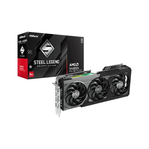 TARJETA GRAFICA ASROCK RX 9070 XT 16GB STEEL LEGEND DARK