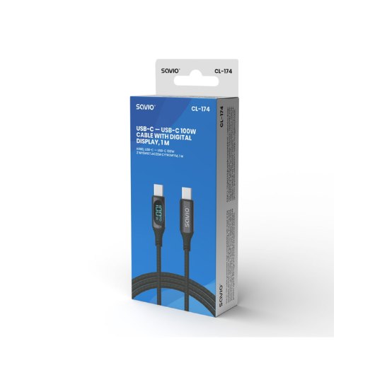 CABLE USB C SAVIO CL 174 NEGRO