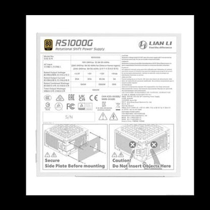 FUENTE DE ALIMENTACION LIAN LI RS1000W GOLD WHITE
