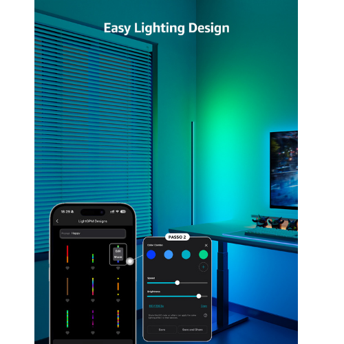 LAMPARA LED DE PIE LEPRO OE1 AI 1000LM